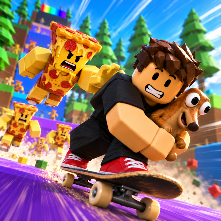 Collect Brainrots on a Skateboard Online game preview