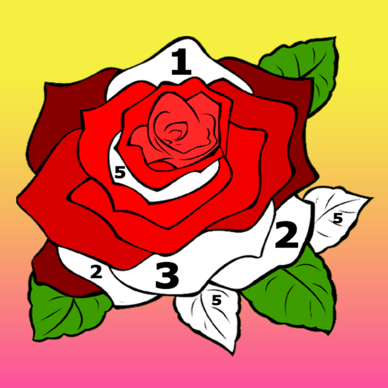 Color by Numbers. Anti-stress Drawings. game preview