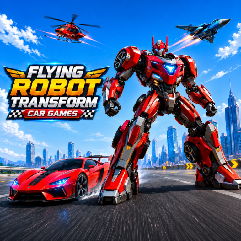 Flying Robot Transform Car Games game preview