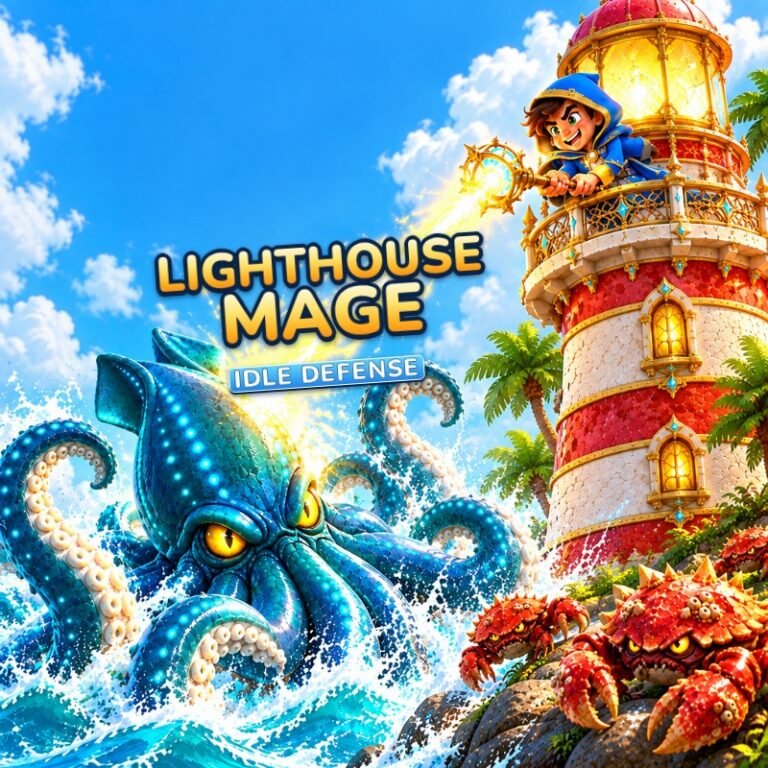 Lighthouse Mage: Idle Defense game preview