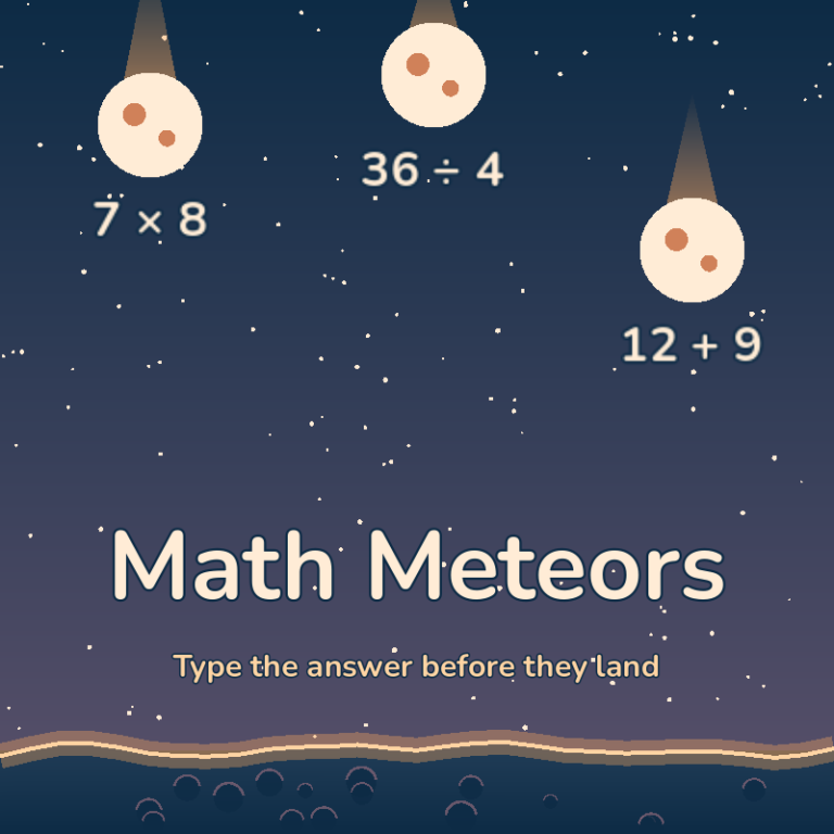 Math Meteors game preview