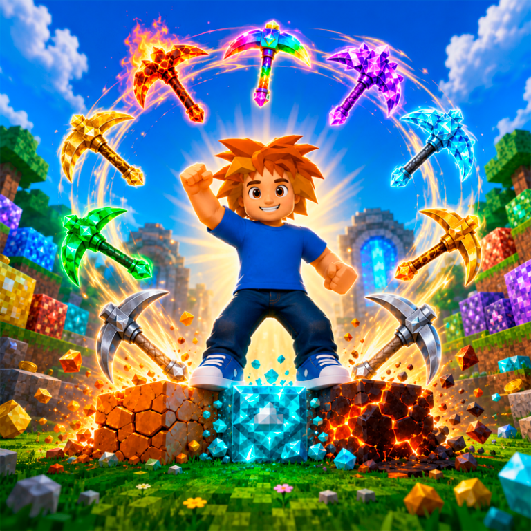+1 Pickaxe Hit: Break Blocks game preview