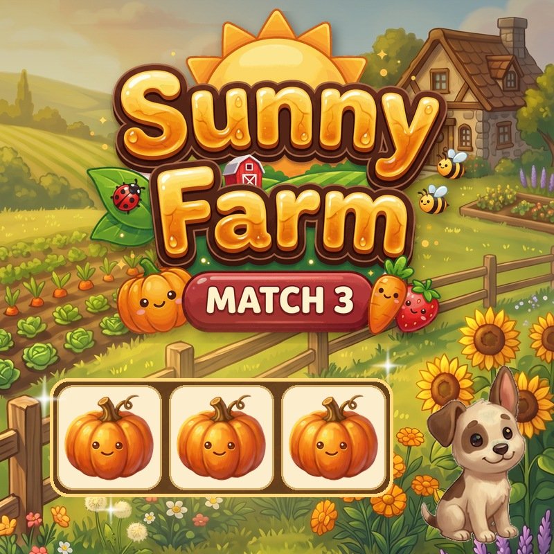 Sunny Farm: Match 3 game preview artwork