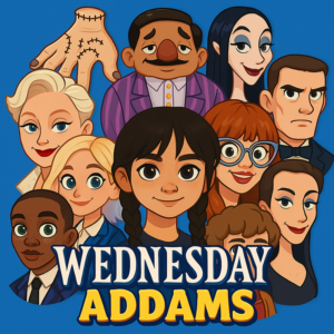 Wednesday Addams Merge Drop Puzzle — Play Online